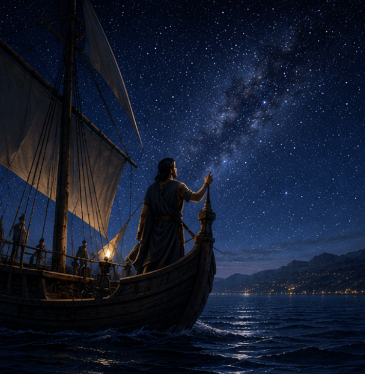 Ancient sailors beneath the stars
