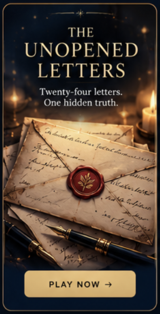 Antique letters with a wax seal